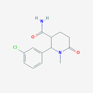 2-(3-Chlorophenyl)-1-methyl-6-oxopiperidine-3-carboxamide