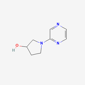 molecular formula C8H11N3O B1452529 1-Pyrazin-2-yl-pyrrolidin-3-ol CAS No. 1261236-01-4