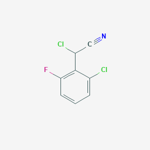 molecular formula C8H4Cl2FN B1452537 2-Chloro-2-(2-chloro-6-fluorophenyl)acetonitrile CAS No. 1249456-66-3