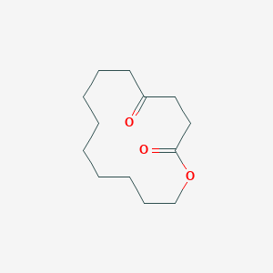 molecular formula C13H22O3 B14525388 Oxacyclotetradecane-2,5-dione CAS No. 62753-63-3