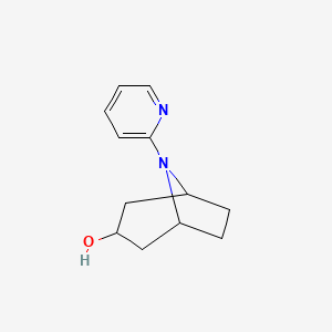 molecular formula C12H16N2O B1452541 8-(Pyridin-2-yl)-8-azabicyclo[3.2.1]octan-3-ol CAS No. 1341093-99-9