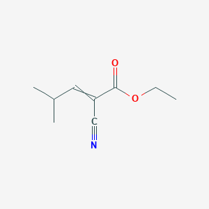 molecular formula C9H13NO2 B1452543 2-Pentenoic acid, 2-cyano-4-methyl-, ethyl ester, (E)- CAS No. 868-47-3