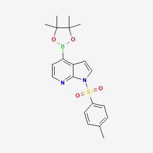molecular formula C20H23BN2O4S B1452549 4-(4,4,5,5-tetramethyl-1,3,2-dioxaborolan-2-yl)-1-tosyl-1H-pyrrolo[2,3-b]pyridine CAS No. 916176-50-6