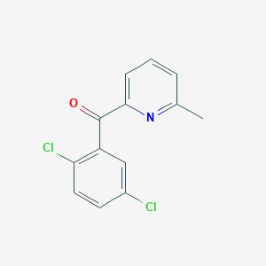 molecular formula C13H9Cl2NO B1452550 2-(2,5-Dichlorobenzoyl)-6-methylpyridine CAS No. 1187165-91-8