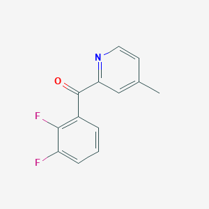 molecular formula C13H9F2NO B1452552 2-(2,3-Difluorobenzoyl)-4-methylpyridine CAS No. 1187170-98-4