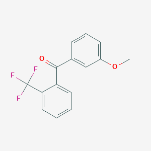 molecular formula C15H11F3O2 B1452555 3-甲氧基-2'-三氟甲基二苯甲酮 CAS No. 1187163-72-9