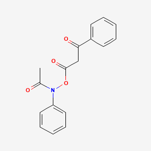 molecular formula C17H15NO4 B14525553 N-[(3-Oxo-3-phenylpropanoyl)oxy]-N-phenylacetamide CAS No. 62641-38-7