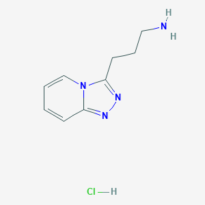 molecular formula C9H13ClN4 B1452558 3-{[1,2,4]Triazolo[4,3-a]pyridin-3-yl}propan-1-amine hydrochloride CAS No. 1224170-44-8