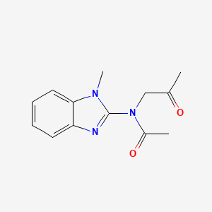 molecular formula C13H15N3O2 B14525596 N-(1-Methyl-1H-benzimidazol-2-yl)-N-(2-oxopropyl)acetamide CAS No. 62693-50-9