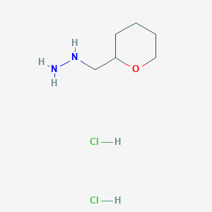 molecular formula C6H16Cl2N2O B1452564 (Oxan-2-ylmethyl)hydrazine dihydrochloride CAS No. 1240527-93-8
