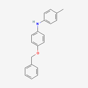 molecular formula C20H19NO B14525640 4-(Benzyloxy)-N-(4-methylphenyl)aniline CAS No. 62580-65-8