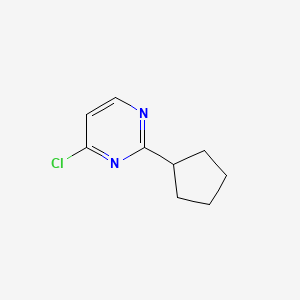 molecular formula C9H11ClN2 B1452565 4-氯-2-环戊基嘧啶 CAS No. 1183726-54-6