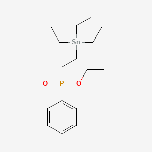 molecular formula C16H29O2PSn B14525679 Ethyl phenyl[2-(triethylstannyl)ethyl]phosphinate CAS No. 62375-11-5