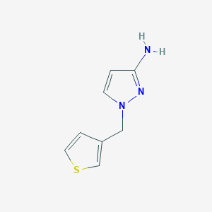 molecular formula C8H9N3S B1452569 1-(thiophen-3-ylmethyl)-1H-pyrazol-3-amine CAS No. 1183247-90-6