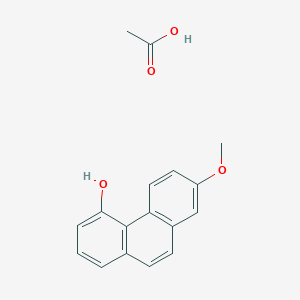 molecular formula C17H16O4 B14525708 Acetic acid;7-methoxyphenanthren-4-ol CAS No. 62672-61-1