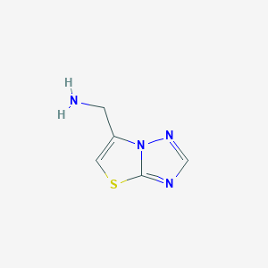 molecular formula C5H6N4S B1452571 Thiazolo[3,2-b][1,2,4]triazol-6-ylmethanamine CAS No. 1219905-66-4