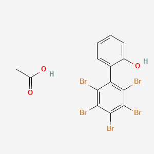 molecular formula C14H9Br5O3 B14525741 Acetic acid;2-(2,3,4,5,6-pentabromophenyl)phenol CAS No. 62388-12-9