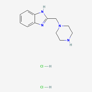 molecular formula C12H18Cl2N4 B1452578 2-(piperazin-1-ylmethyl)-1H-benzimidazole dihydrochloride CAS No. 1177362-39-8