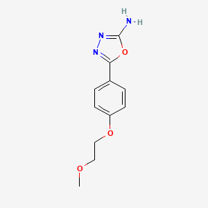 molecular formula C11H13N3O3 B1452582 5-[4-(2-Methoxyethoxy)phenyl]-1,3,4-oxadiazol-2-amine CAS No. 1219828-29-1