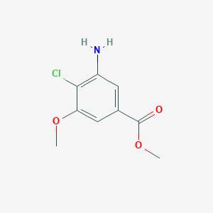 molecular formula C9H10ClNO3 B1452583 Methyl 3-amino-4-chloro-5-methoxybenzoate CAS No. 63603-10-1