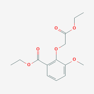 molecular formula C14H18O6 B14525848 Ethyl 2-(2-ethoxy-2-oxoethoxy)-3-methoxybenzoate CAS No. 62755-99-1