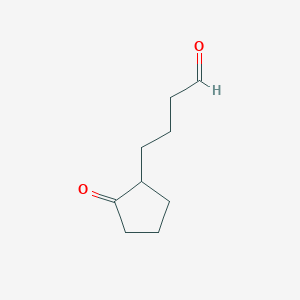 molecular formula C9H14O2 B14525874 4-(2-Oxocyclopentyl)butanal CAS No. 62528-29-4