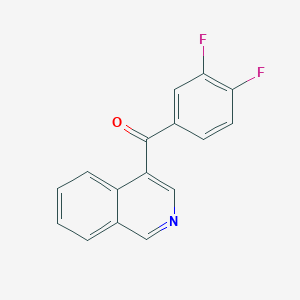 molecular formula C16H9F2NO B1452588 4-(3,4-Difluorobenzoyl)isoquinoline CAS No. 1187167-54-9