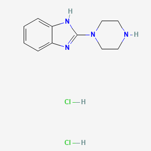 molecular formula C11H16Cl2N4 B1452589 2-piperazin-1-yl-1H-benzimidazole dihydrochloride CAS No. 1235439-79-8