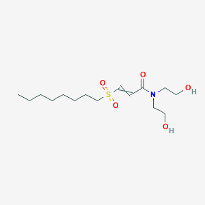 molecular formula C15H29NO5S B14525909 N,N-Bis(2-hydroxyethyl)-3-(octane-1-sulfonyl)prop-2-enamide CAS No. 62555-31-1
