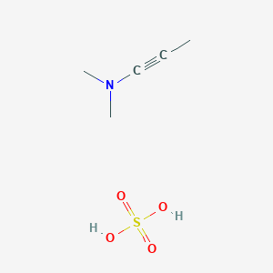 molecular formula C5H11NO4S B14525929 N,N-dimethylprop-1-yn-1-amine;sulfuric acid CAS No. 62742-08-9