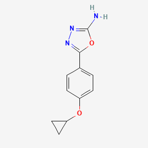 molecular formula C11H11N3O2 B1452593 5-[4-(环丙氧基)苯基]-1,3,4-恶二唑-2-胺 CAS No. 1219828-30-4