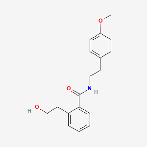 molecular formula C18H21NO3 B14525943 Benzamide, 2-(2-hydroxyethyl)-N-[2-(4-methoxyphenyl)ethyl]- CAS No. 62310-89-8