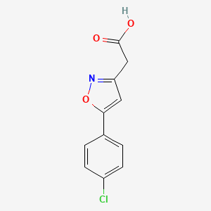 molecular formula C11H8ClNO3 B1452596 [5-(4-Chlorophenyl)isoxazol-3-yl]acetic acid CAS No. 24146-84-7
