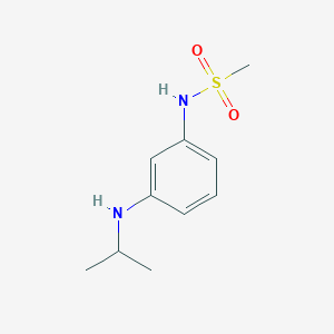 molecular formula C10H16N2O2S B1452599 N-{3-[(propan-2-yl)amino]phenyl}methanesulfonamide CAS No. 1042608-94-5