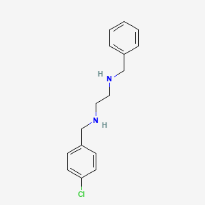molecular formula C16H19ClN2 B14526017 N~1~-Benzyl-N~2~-[(4-chlorophenyl)methyl]ethane-1,2-diamine CAS No. 62731-01-5