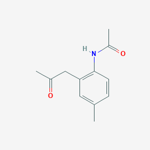 molecular formula C12H15NO2 B14526068 N-[4-Methyl-2-(2-oxopropyl)phenyl]acetamide CAS No. 62641-45-6