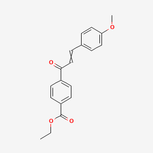 molecular formula C19H18O4 B14526095 Ethyl 4-[3-(4-methoxyphenyl)acryloyl]benzoate CAS No. 62490-46-4