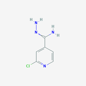 molecular formula C6H7ClN4 B1452610 2-Chloroisonicotinimidohydrazide CAS No. 1092352-90-3