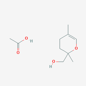 molecular formula C10H18O4 B14526127 Acetic acid;(2,5-dimethyl-3,4-dihydropyran-2-yl)methanol CAS No. 62365-04-2