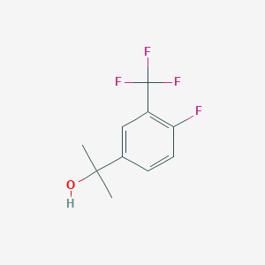 molecular formula C10H10F4O B1452615 2-[4-Fluoro-3-(trifluoromethyl)phenyl]propan-2-OL CAS No. 534-39-4