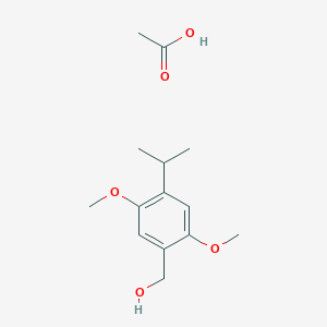 molecular formula C14H22O5 B14526173 Acetic acid;(2,5-dimethoxy-4-propan-2-ylphenyl)methanol CAS No. 62487-26-7