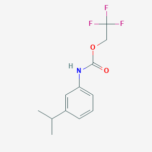molecular formula C12H14F3NO2 B1452618 2,2,2-Trifluoroethyl 3-isopropylphenylcarbamate CAS No. 1087788-76-8