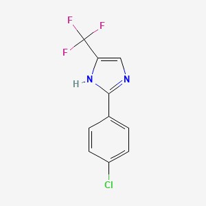 molecular formula C10H6ClF3N2 B1452623 2-(4-Chlorophenyl)-4-(trifluoromethyl)-1H-imidazole CAS No. 33469-15-7