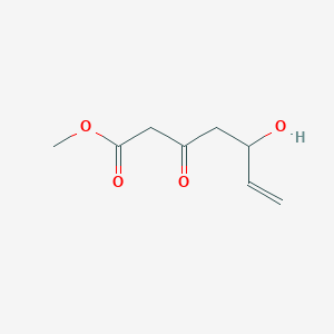 molecular formula C8H12O4 B14526286 Methyl 5-hydroxy-3-oxohept-6-enoate CAS No. 62343-95-7
