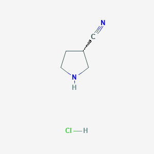 molecular formula C5H9ClN2 B1452629 (S)-Pyrrolidine-3-carbonitrile hydrochloride CAS No. 1153950-49-2