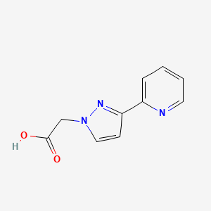 molecular formula C10H9N3O2 B1452630 3-(2-Pyridyl)-1H-pyrazole-1-acetic acid CAS No. 1019008-17-3