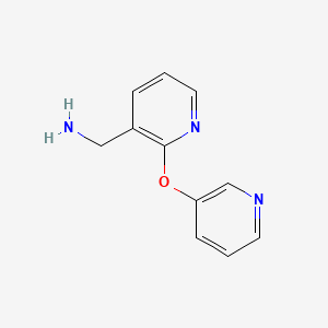 molecular formula C11H11N3O B1452635 3-Pyridinemethanamine, 2-(3-pyridinyloxy)- CAS No. 870062-73-0