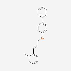 molecular formula C22H22As B14526355 CID 71382391 