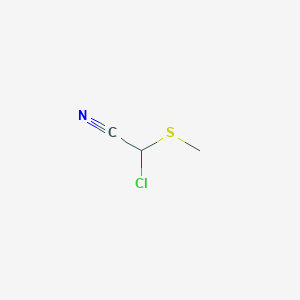 molecular formula C3H4ClNS B14526368 Chloro(methylsulfanyl)acetonitrile CAS No. 62383-83-9