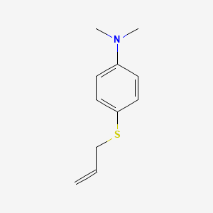 molecular formula C11H15NS B14526396 N,N-Dimethyl-4-[(prop-2-en-1-yl)sulfanyl]aniline CAS No. 62291-61-6